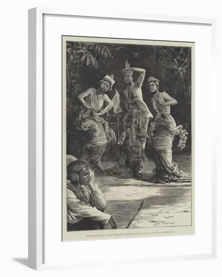 Burmese Ballet Girls as They Performed before the Viceroy of India at Rangoon-Henry Stephen Ludlow-Framed Giclee Print