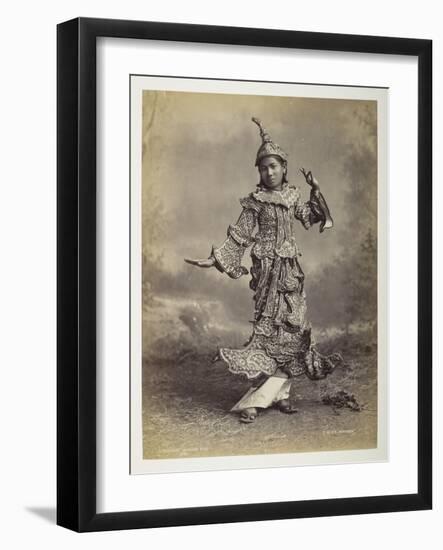 Burmese Dancing Girl, Views of Burma, 1890S (B/W Photo)-Philip Adolphe Klier-Framed Giclee Print