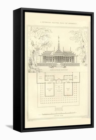 Burmese Palatial Hall of Assembly-Richard Brown-Framed Stretched Canvas