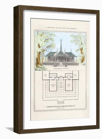 Burmese Palatial Hall of Assembly-Richard Brown-Framed Art Print