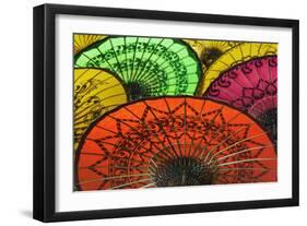 Burmese Parasols-Jon Hicks-Framed Photographic Print