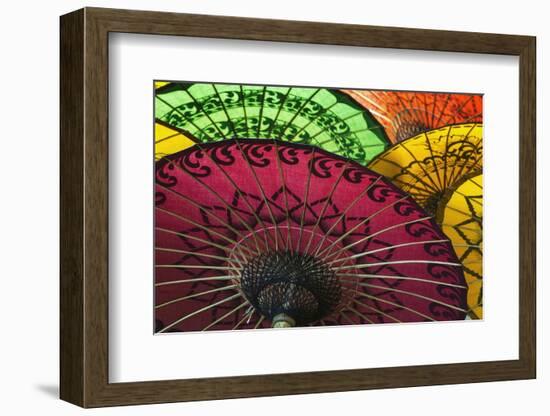 Burmese Parasols-Jon Hicks-Framed Photographic Print