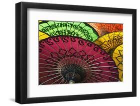 Burmese Parasols-Jon Hicks-Framed Photographic Print