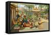 Burmese Princess in the Garden of Her Palace, 1909-null-Framed Stretched Canvas