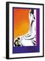 Burmese Sculptor at the Knees of Buddha-Frank Mcintosh-Framed Art Print