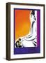 Burmese Sculptor at the Knees of Buddha-Frank Mcintosh-Framed Art Print