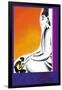 Burmese Sculptor at the Knees of Buddha-Frank Mcintosh-Framed Art Print