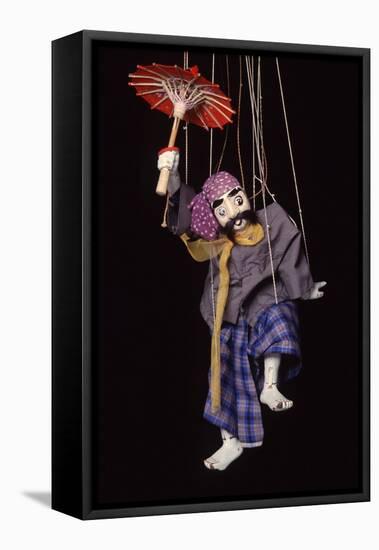 Burmese String Puppet-null-Framed Stretched Canvas