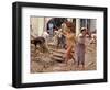 Burmese Women Hauling Rocks and Bricks Labor on a Construction Site-null-Framed Photographic Print