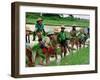 Burmese Women Plant Rice at the Beginning of the Monsoon Season-null-Framed Photographic Print