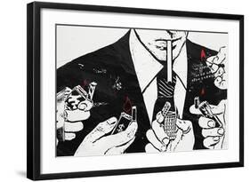 Burn-Alex Cherry-Framed Art Print