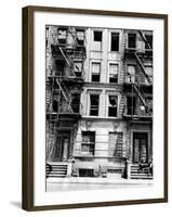 Burned Out Apartment Building in Harlem, New York City, 1946-null-Framed Photo