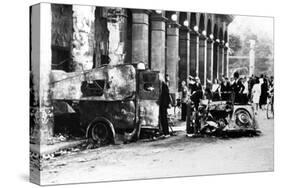 Burned Out Vehicles in the Rue De Castiglione, Liberation of Paris, 25 August 1944-null-Stretched Canvas