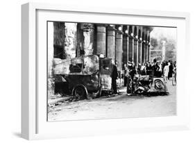 Burned Out Vehicles in the Rue De Castiglione, Liberation of Paris, 25 August 1944-null-Framed Giclee Print