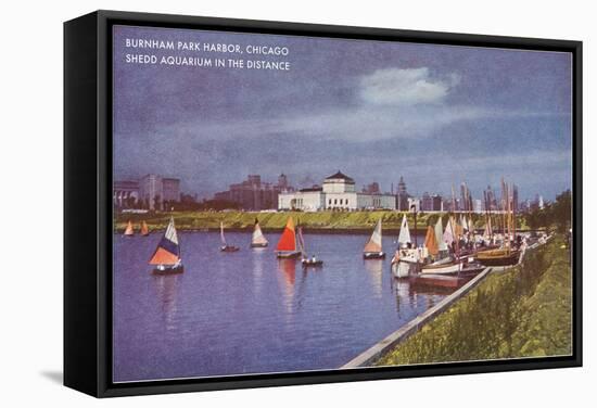 Burnham Park Harbor, Chicago, Illinois-null-Framed Stretched Canvas