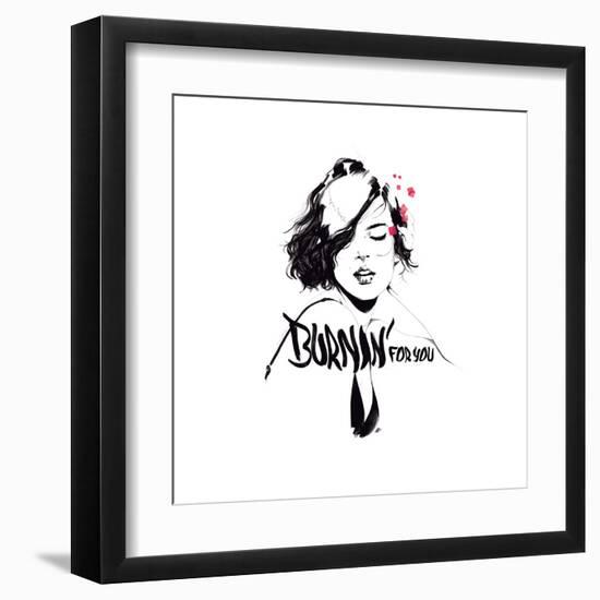 Burnin-Manuel Rebollo-Framed Art Print