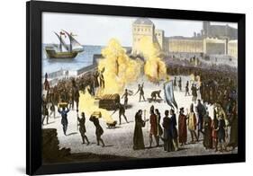 Burning Bishops at the Stake during the Spanish Inquisition-null-Framed Giclee Print