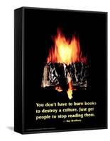Burning Book-null-Stretched Canvas