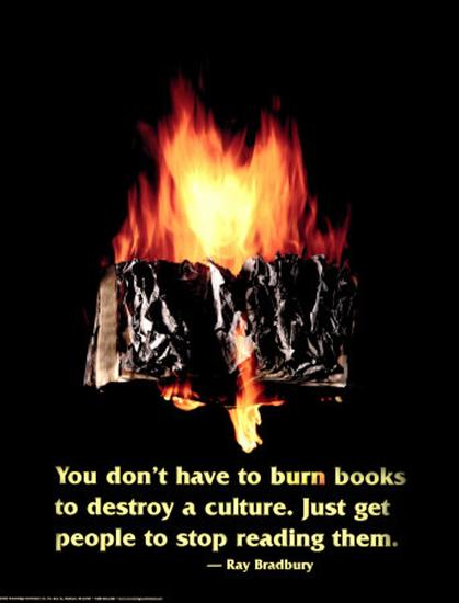 Burning Book-null-Stretched Canvas