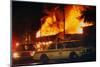 Burning Buildings with Police on the Scene-Pete Cosgrove-Mounted Photographic Print