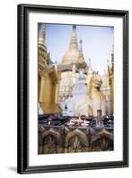 Burning Candles at Shwedagon Pagoda (Shwedagon Zedi Daw) (Golden Pagoda), Myanmar (Burma)-Matthew Williams-Ellis-Framed Photographic Print