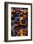 Burning Candles in the Indian Temple during Diwali, The Festival of Lights-Andrey Armyagov-Framed Photographic Print