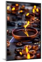 Burning Candles in the Indian Temple during Diwali, The Festival of Lights-Andrey Armyagov-Mounted Photographic Print