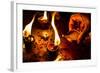 Burning Candles in the Indian Temple during Diwali, The Festival of Lights-Andrey Armyagov-Framed Photographic Print