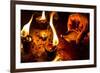 Burning Candles in the Indian Temple during Diwali, The Festival of Lights-Andrey Armyagov-Framed Photographic Print