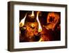 Burning Candles in the Indian Temple during Diwali, The Festival of Lights-Andrey Armyagov-Framed Photographic Print