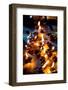 Burning Candles in the Indian Temple during Diwali, The Festival of Lights-Andrey Armyagov-Framed Photographic Print