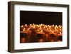 Burning Candles on Dark Background-Yastremska-Framed Photographic Print