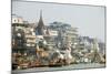 Burning Ghat on the Banks of the River Ganges, Varanasi (Benares), Uttar Pradesh, India, Asia-Jordan Banks-Mounted Photographic Print