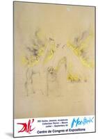 Burning Giraffes in Yellow-Salvador Dalí-Mounted Art Print