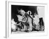 Burning House in Winter-null-Framed Photographic Print