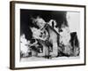 Burning House in Winter-null-Framed Photographic Print