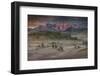 Burning mountains over the frozen valley-Peter Svoboda, MQEP-Framed Photographic Print