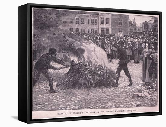 Burning of Blount's Pamphlets by the Common Hangman-Henry Marriott Paget-Framed Stretched Canvas