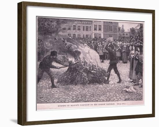 Burning of Blount's Pamphlets by the Common Hangman-Henry Marriott Paget-Framed Giclee Print