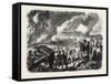 Burning of Cork-Tree Forests, in the District of Jemappes, Philipville, Algeria, 1865-null-Framed Stretched Canvas