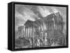 Burning of Covent Garden Theatre, 1856-null-Framed Stretched Canvas