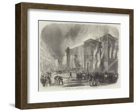 Burning of Covent-Garden Theatre-null-Framed Giclee Print