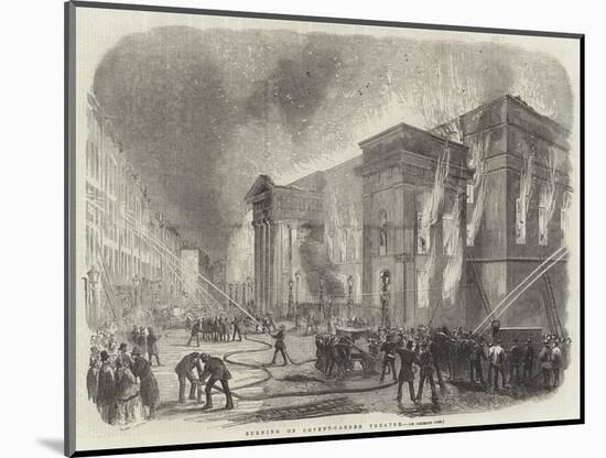 Burning of Covent-Garden Theatre-null-Mounted Giclee Print