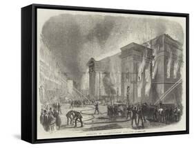 Burning of Covent-Garden Theatre-null-Framed Stretched Canvas