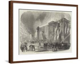 Burning of Covent-Garden Theatre-null-Framed Giclee Print