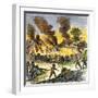 Burning of Deerfield, Massachusetts, during an Indian Attack, c.1704-null-Framed Giclee Print