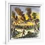 Burning of Deerfield, Massachusetts, during an Indian Attack, c.1704-null-Framed Giclee Print