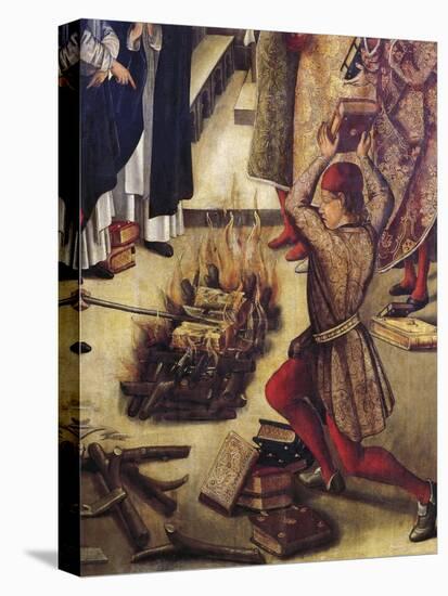 Burning of Heretics Books-Pedro Berruguete-Stretched Canvas