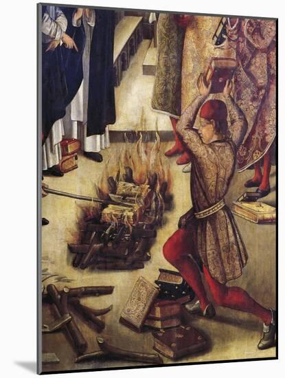 Burning of Heretics Books-Pedro Berruguete-Mounted Giclee Print