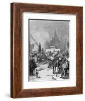 Burning of Hus-Alphonse Mucha-Framed Art Print